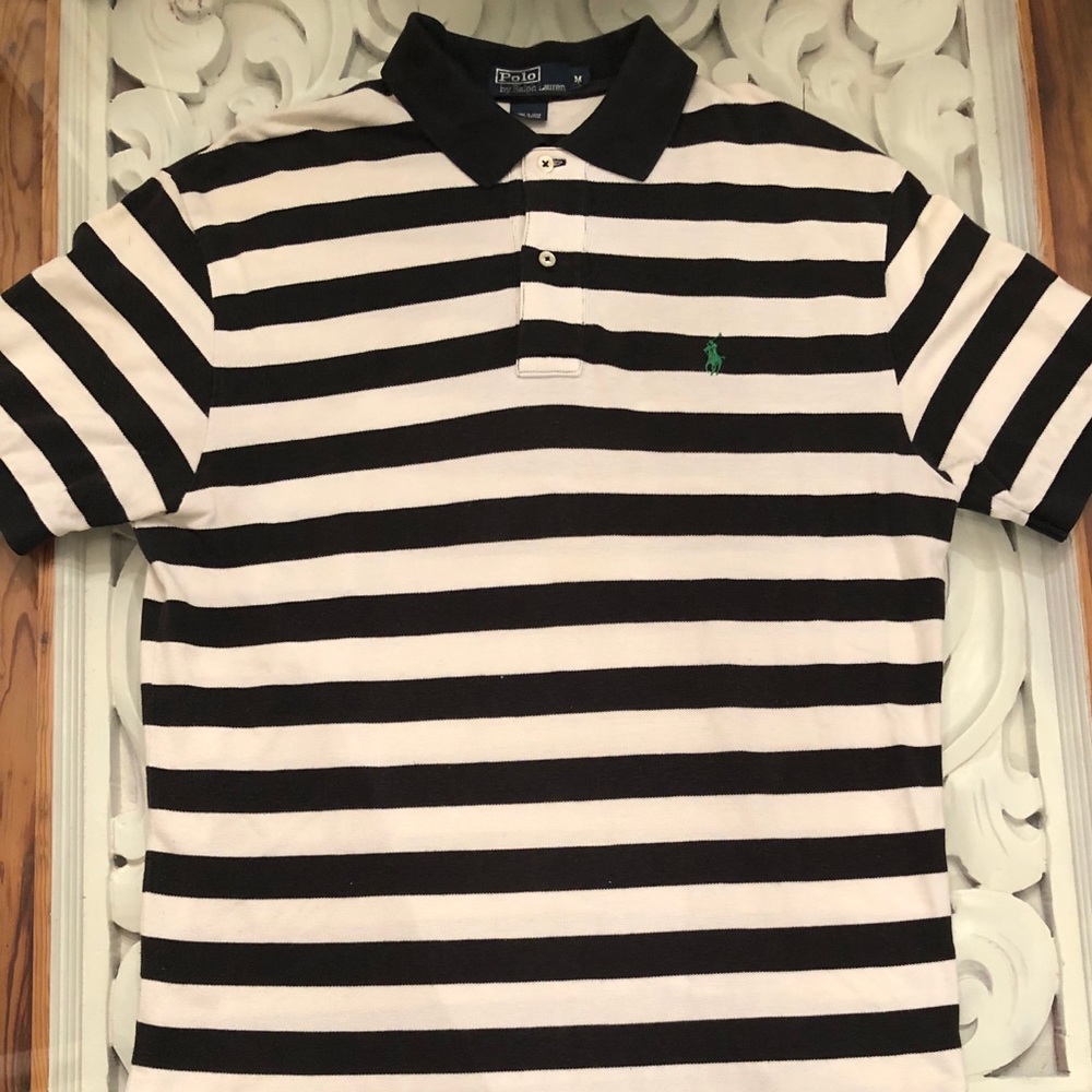 B&W Striped Polo